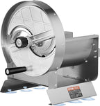 VEVOR Manual Vegetable Fruit Slicer, 0-0.5"/0-12mm Thickness Adjustable Commercial Slicer Machine, Stainless Steel Food Cutter Slicing Machine with 2 Spare Blades, for Potato, Cucumber, Lemon, Tomato