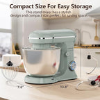 Electric Stand Mixer,10 Speeds Tilt-Head Food Mixer, 3-IN-1 Kitchen Mixer for Daily Cooks with 6QT Bowl,Dough Hook, Beater, Whisk (Morandi Green, Dishwasher safe)