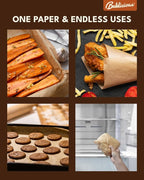 220 Pcs Unbleached Parchment Paper Baking Sheets, Baklicious Pre-cut Heavy Duty Parchment Baking Paper for Air Fryer, Oven, Bakeware, Steaming, Cooking Bread, CupCake, Cookies