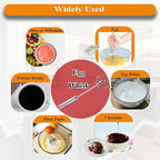 Stainless Steel Semi Automatic Whisk Egg Beater Whizzy Whisk, Hand Push Blender Kitchen Mixer Wisking Tool for Blending Cooking Gadgets(12in)