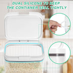 Flour Sugar Storage Containers, 2Pack 2.9 Qt + 4.75 Qt Food Storage Container with Pop-to-Flip Lids for Rice Dog Food Dog Treat Storage, Kitchen Organizers and Storage