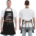 REHAVE Funny Gifts for Men and Women – Naughty Birthday Gifts for Husband, Boyfriend, Fiance, Guy, Him, Friends – Grilling gifts – Unique Birthday Gifts – Men's Cooking BBQ Apron Joke Gifts for Him
