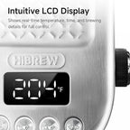 HIBREW H10B - 51mm Espresso Machine - Temperature & Cup Volume Adjustable at will - With Intelligent Display Screen & Pressure Gauge - Stainless Steel Body(Metallic Silver)