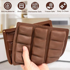 Chocolate Molds, 2 Pack Deep Silicone Chocolate Bar Molds, Non-Stick Chocolate Molds for Dubai Pistachio Stuffed Knafeh Bars, Energy Protein, Wax Melts, Homemade Candy Snacks, 2 Style