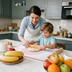 Silicone Baking Mat - Non Stick Pastry Mat Sheet for Dough Rolling, 0.7MM Thick Non-slip Baking Mat With Measurements, Reusable, Easy Clean Silicone Mats for Kitchen Counter (Red)
