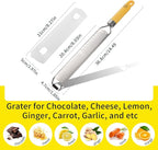 Elephant-Shaped Handle Cheese Grater & Lemon Zester, Stainless Steel Cheese Shredder with Fine/Coarse Sharp Blades, Protective Cover, Kitchen Gadgets for Parmesan, Ginger, Garlic, Chocolate & Veggies