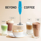 Zulay Kitchen Patented Tornado Triple Whisk Milk Frother with 4 Duracell Batteries – Handheld Foam Maker for Coffee, Lattes, Matcha & Hot Chocolate – Rich, Creamy Froth in Seconds