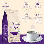 Coffee Bean Direct Organic Bali Blue Moon, Whole Bean Coffee, Light Roast, 2.5 Pound Bag (Pack of 1)