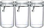 Amazing Abby - Cathy - 70-Ounce Plastic Canister (Set of 3), Plastic Airtight Food Container, Stackable for Pantry Storage, BPA-Free and Shatter-Proof, Perfect for Home and Commercial Use