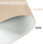 Leather Table Cover,1.8mm Thick,35.4x70.9 Inch Table Protector,Table Protector for Dining Room Table,Dining Table Cover,Table Cover Protector,Table Top Cover(Light Brown+Gray,35.4x70.9)