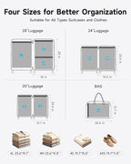 16 Pack Travel Vacuum Seal Bags with Rechargeable Electric Pump, 4 Sizes Space Saver Vacuum Storage Bags for Luggage, Suitcase & Home Organization, Reuseable Vacuum Seal Bags for Clothing