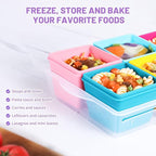 Gemice BPA-Free Silicone Freezer Molds with Base, Individual 6-Pack 1-Cup & 2-Cup Portion Soup Cubes Freezer Tray with Lids for Food Storage, Dishwasher Safe, Silicone Freezer Containers for Meal Prep