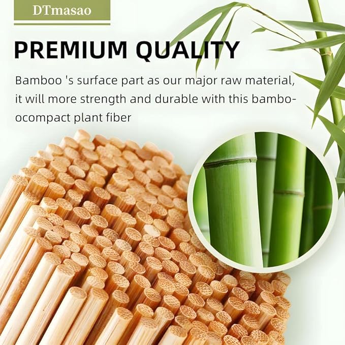 100PCS 10 inch Bamboo Skewers for wooden sticks， BBQ，Appetiser，Fruit，Cocktail，Kabob，Chocolate Fountain，Grilling，Kitchen，crafting and Party. Φ=4mm, More Size Choices 6"/8"/10"/12"/36"
