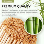 100PCS 8 inch Bamboo Skewers for wooden sticks， BBQ，Appetiser，Fruit，Cocktail，Kabob，Chocolate Fountain，Grilling，Kitchen，crafting and Party. Φ=4mm, More Size Choices 6"/8"/10"/12"/36"