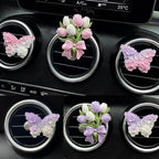 Flower Butterfly Candle Mold, Floral Butterfly Silicone Mold, Tulip Bouquet Flower Resin Mold for Soap Soy Wax Epoxy DIY Handcraft Home Ornaments Wedding Party Decoration