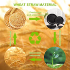 LIYH 48 Pcs Black Wheat Straw Plates and Bowls Dinnerware Set Camping Dish Set for 12, Plastic Plates and Bowls, Dishwasher Safe Dinnerware Sets, Unbreakable Plastic Camper Dishes Sets