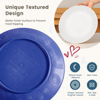 Homienly 40-Piece Wheat Straw Dinnerware Sets, Unbreakable Reusable Dinnerware Set, Service for 8, Kitchen Cups Plates and Bowls Set, Dishwasher Microwave Safe Dishes Set for Camping, Party - Mondrian