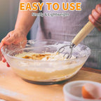 ALLTOP Danish Dough Whisk - Ultimate Dutch Mixer Hand Utensil with Stainless Steel Dough Hook - Essential Sourdough Stirring Stick for Perfect Bread Making Tool
