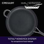 Circulon - 83906 Circulon Radiance Hard Anodized Nonstick Frying Pan / Fry Pan / Hard Anodized Skillet with Helper Handle - 14 Inch, Gray