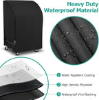 SunPatio 2 Burner Gas Grill Cover 32 inch, Heavy Duty Waterproof Small BBQ Grilling Cover, Compatible for Weber Char-Broil Nexgrill and More Grills with Collapsed Side Tables, All Weather Protection