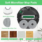 17 PCS Replacement Parts iRobot Roomba Plus 405 Combo/ 505 Combo Robot Vacuum Cleaner, Accessories Kit with 1 Main Brush, 4 Side Brushes, 4 HEPA Filters, 4 Mop Pads, 4 Dust Bags