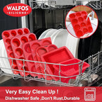 Walfos Silicone Muffin Pan Set - Regular 12 Cups Silicone Muffin Pan and Mini 24 Cups Cupcake Pan - BPA Free and Dishwasher Safe, Great for Making Muffin Cakes, Tart, Bread