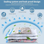 Vacuum Storage Bags for Travel with Electric Air Pump,15 Pack(3 Jumbo,3 Large,3 Medium,3 Small,3 Roll Up Bags) Double Zip Seal Space Saver Bag for Comforters,Clothes,Mattress,Blanket, Duvets
