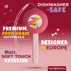 Bentoheaven Kids Travel Utensils with Case, Food-Grade Stainless Steel & BPA-Free Plastic, Travel Kid Cutlery Set, Dishwasher Safe Fork, Spoon & Case, Reusable Flatware, Silverware for Kids(Dachshund)