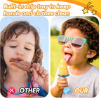 Popsicle Mold Set 4 Pieces Homemade Silicone Popsicle Maker Easy Release Ice Cream Molds Reusable DIY Pop Molds (White, WinterWonder Pops)