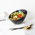 TP Salad Bowls Set of 4, 26 oz Melamine Serving Bowls for Pasta, Cereal, and Snacks, Lightweight and Durable, Dishwasher Safe, Black Bowls for Restaurant, Kitchen, Daily Use