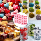 3PCS Hard Candy Molds Silicone, Gummy Chocolate Silicone Mold, Candle Soap Wax Melts Mold, 15 Cavity Heart Silicones Molds for Gummy, Hard Candy, Ice, Wax (Including Square, Round, Heart)