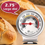 NSF Certified Oven Thermometer - KT THERMO 3in Analog Appliance Thermometer with Wide 150-600°F Temperature Range, Stainless Steel, Large Dial for Easy Reading