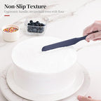 600ºF Heat Resistant Spatulas, High Heat Food Safe Semless Kitchen Silicone Scraper Set for Cooking Baking Mixing Scraping Stirring Nonstick Cookware Pan Bowl (4Pcs,Midniaht Blue)