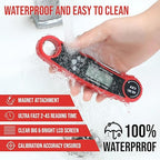 Meat Thermometer Digital, Instant Read Food Thermometer for Cooking, Grilling and Air Fryer, Kitchen Gadgets and BBQ Accessories, Digital Probe Thermometer for Grill, Griddle and More