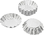 pson 20Pcs 2.75 Inch Egg Tart Molds, Non-Stick Aluminum Mini Tart Pans for Baking Tarts, Pies, Cupcakes, Muffins, Pudding, and Desserts