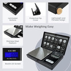 CAMRY Digital Pocket Gram Scale 500g/0.1g, Small Digital Scales Grams Ounces Grains, Herb Scale, Jewelry Scale, Portable Travel Food Scale, LCD Backlight Display with Tare Function