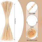 70PCS Marshmallow Roasting Sticks,30 Inch Marshmallow Sticks for Fire Pit 5mm Thick Bamboo Skewers for Smores Roaster Barbecue Campfire,Weddings and Plant Stakes