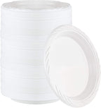 PLASTICPRO 800 Count Disposable 7 Inch White Plastic Plates