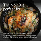 Field Company 11.63-Inch Cast Iron Skillet – Large, Lightweight & Smooth, Made in USA, Pre-seasoned with Organic Oil – Ideal for 4+ Servings (No.10)