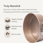 HAPPIELS Nonstick 8 Inch Springform Cheesecake Pan | PFOA & BPA Free Non Toxic Spring Form Cake Mold | Best Nontoxic Non Stick Springform Pans for Baking | Leakproof Cake Tin
