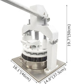 18PCS Table Top Manual Dough Divider Manual Hydraulic Dough Dividing Machine 2 Trays Manual Equal Dough Cutter Bread Bakery Dough Cutter Machine 2.12oz-11.29oz(60g-320g)/pcs