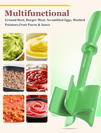 Heat Resistant Nylon Meat Chopper and Potato Masher, Safe for Non-Stick Cookware, 11-Inch,Heat Resistant Meat Masher for Hamburger Meat, Ground Beef Smasher, Potato Masher Tool
