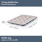 OXO Good Grips Non-Stick Pro Ceramic Coated Metal Bakeware 12 Cup Muffin Pan – Storm Blue