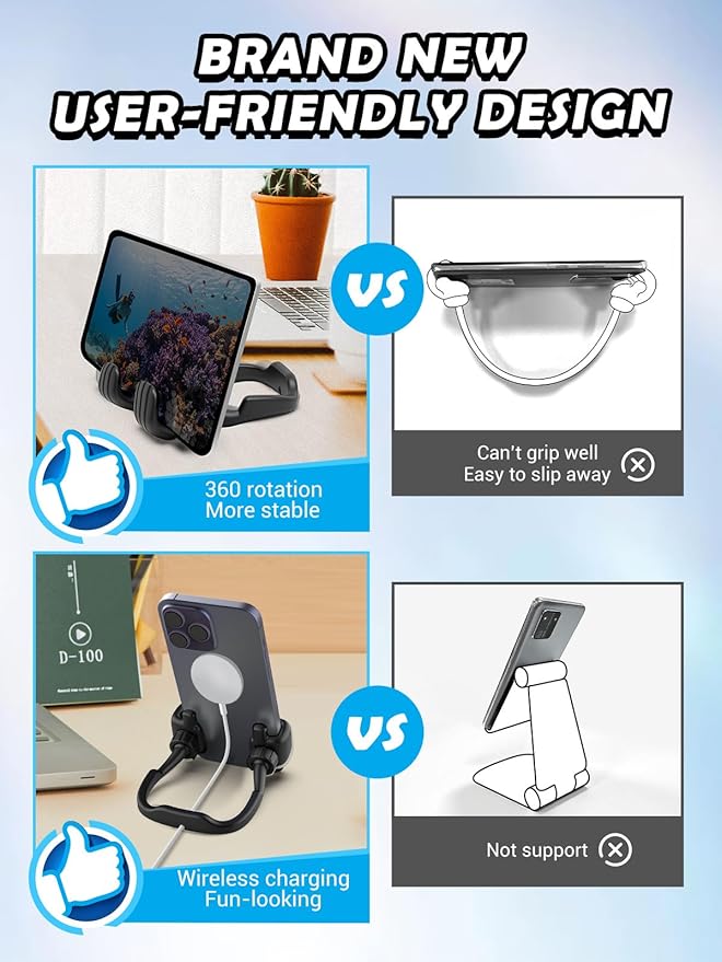 Stocking Stuffers for Teens Boys Men Adults Gifts: Thumbs Up Lazy Phone Stand Cell Phone Holder Gifts for Kids Women Teenage Girls Wife Ideas Funny Cool Gadgets Who Have Everything Gifts for Christmas