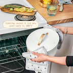 Beautiful 10-in-1 6Qt Electric Multi-Cooker with 7 Presets,Oven-Safe Pot & Lid,Sauté,Steam,Slow Cook, Slow Cooker, Simmer,Rice & More,Touch Display, Dishwasher Safe, Serves Up to 7 (White Icing)
