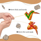 150PCS 16" Bamboo Skewers Sticks for Barbecue Smores Marshmallows Chocolate Fountain Plant Stakes Fruit and Crafting,Φ=4mm