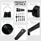 Measuring Cups and Spoons Set, Stainless Steel 10 Piece for Cooking and Baking (5 Cups + 5 Spoons, All Black)
