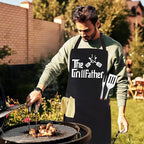 Grill Aprons for Men Dad - The Grill father Apron - Funny Chef Cooking Grilling BBQ Apron with 2 Pockets - Birthday Fathers Day Christmas Gifts for Dad