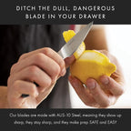 Misen 3.5" Paring Knife – Precision Kitchen Knife - High-Carbon Stainless Steel Blade – Ergonomic Handle for Peeling, Trimming, and Slicing – Lightweight, Versatile Tool for All Culinary Tasks - Black