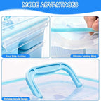 moleath Bento Box with 6 Removable Compartments Lunch Box, Microwave & Dishwasher Safe, Leakproof BPA-Free Snack Containers Ideal for Office, Picnic, Camping, Party, Travel, Blue